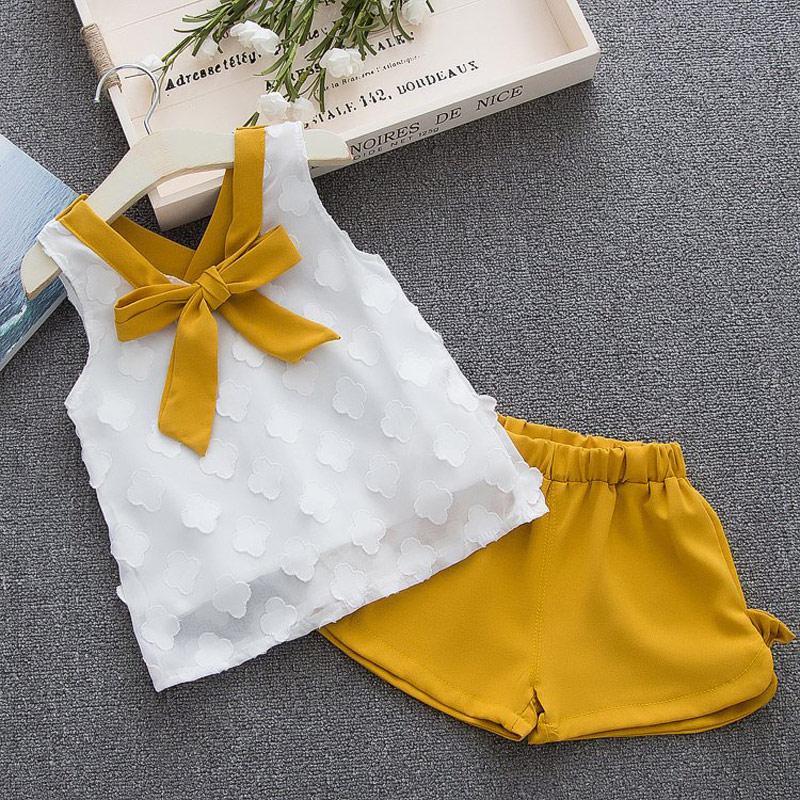 2-piece Chiffon Top & Shorts for Toddler Girl - PrettyKid