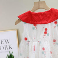 Floral Printed Mesh Dress for Baby Girl - PrettyKid