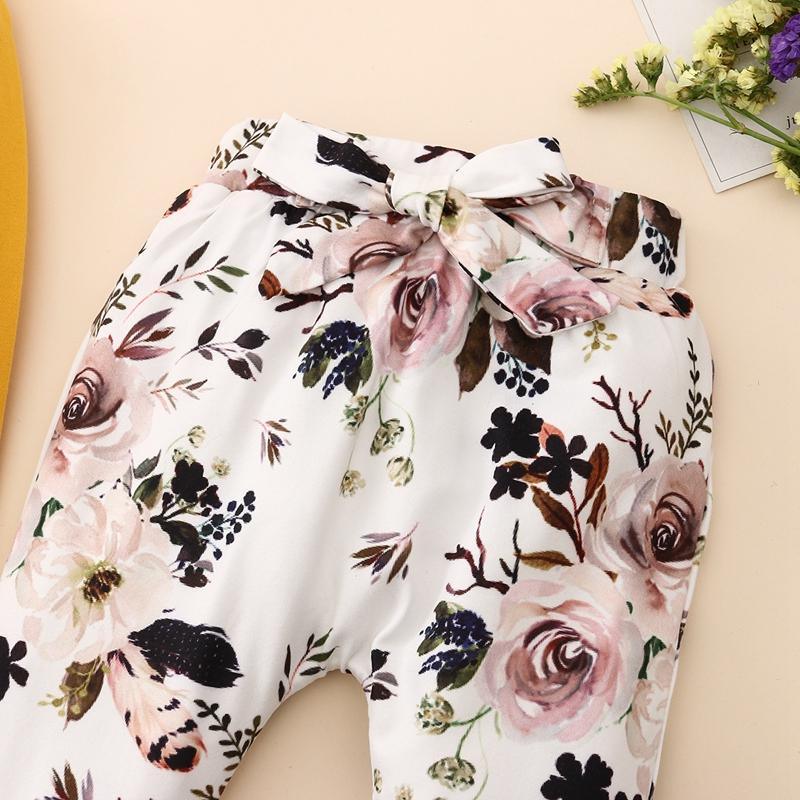 2-piece Floral Printed Hoodie & Pants for Baby Girl - PrettyKid