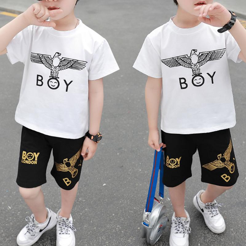 2-piece Animal Pattern T-shirt & Shorts for Children Boy - PrettyKid