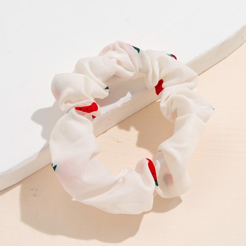 Girl 4pcs Strawberry Print Hair Ropes - PrettyKid