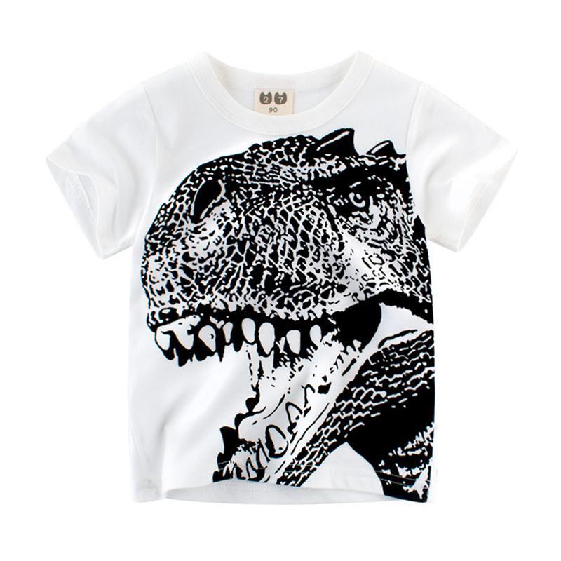 Grow Boy Dinosaur Pattern T-shirt - PrettyKid