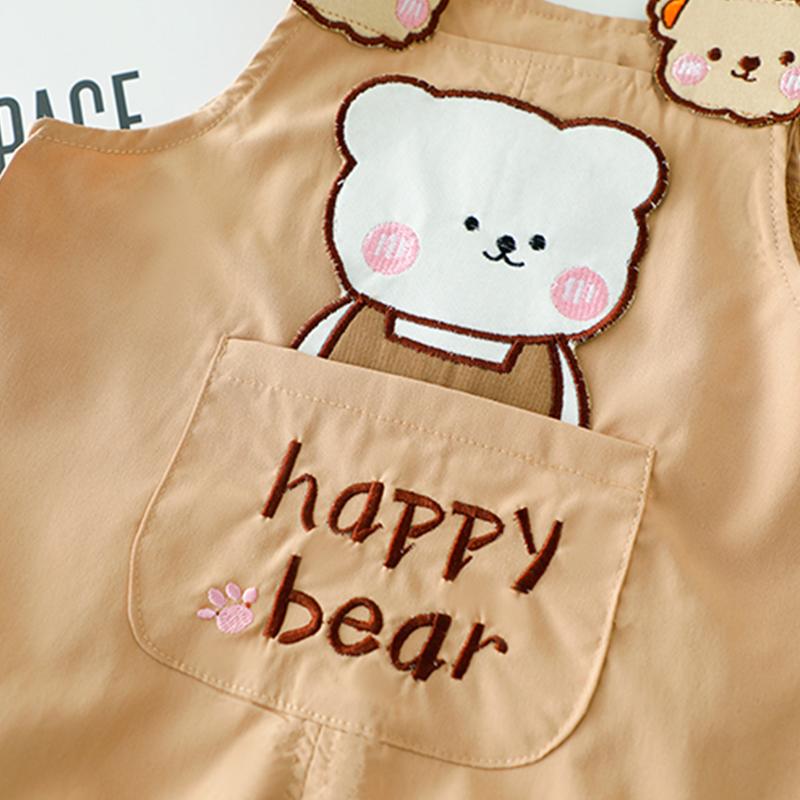 Toddler Boy T-shirt & Bear Overalls - PrettyKid