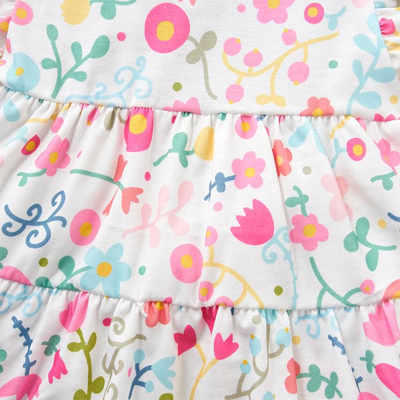 Baby Girl Ruffle Armhole Floral Dress - PrettyKid