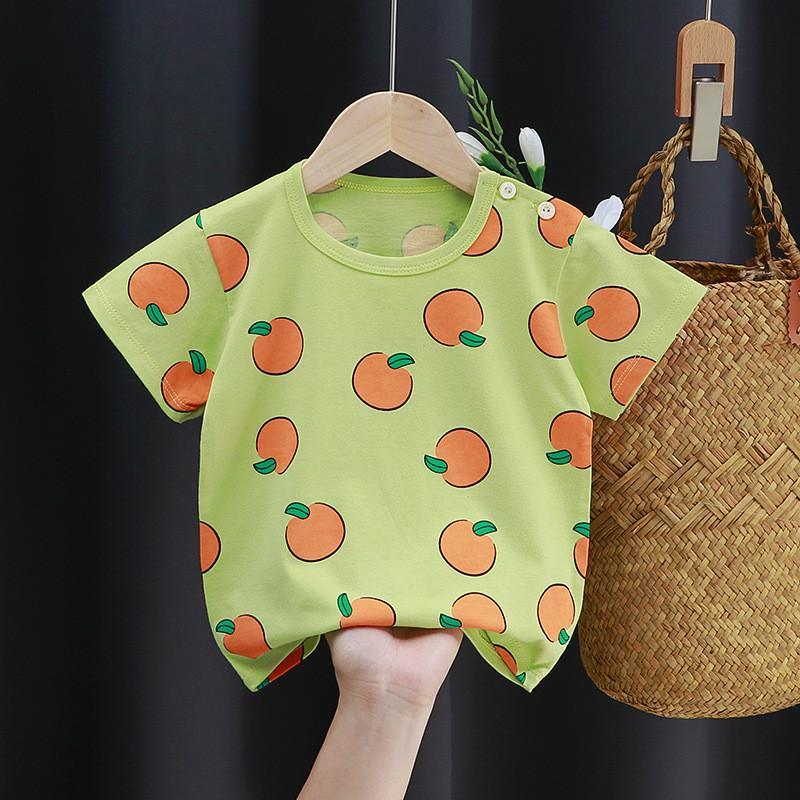 Grow Boy Orange Pattern T-shirt - PrettyKid