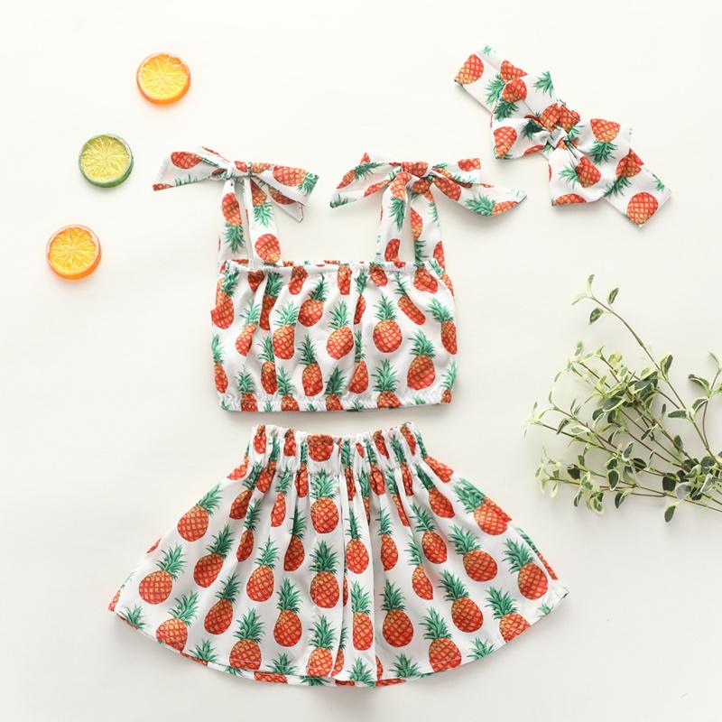 Grow Girl Pineapple Print Dress Set - PrettyKid