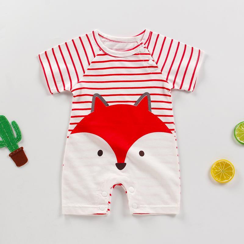 Fox Print Bodysuit for Baby Wholesale children's clothing - PrettyKid