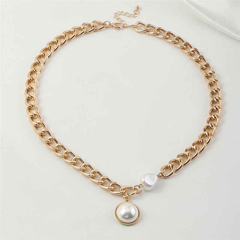 Women Elegant Pearls Decor Necklace - PrettyKid