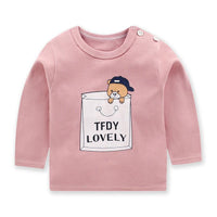 Rabbit Pattern Long Sleeve T-shirt for Toddler Girl Children's Clothing - PrettyKid