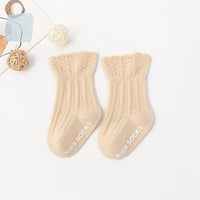 Solid color Lace socks Antiskid socks - PrettyKid