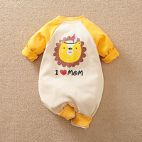 wholesale baby clothes for resale Baby Boy Cartoon Pattern Color-block Jumpsuit - PrettyKid