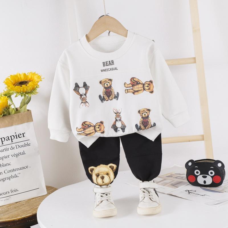 2-piece Cartoon Design Sweatshirts & Pants for Children Boy - PrettyKid