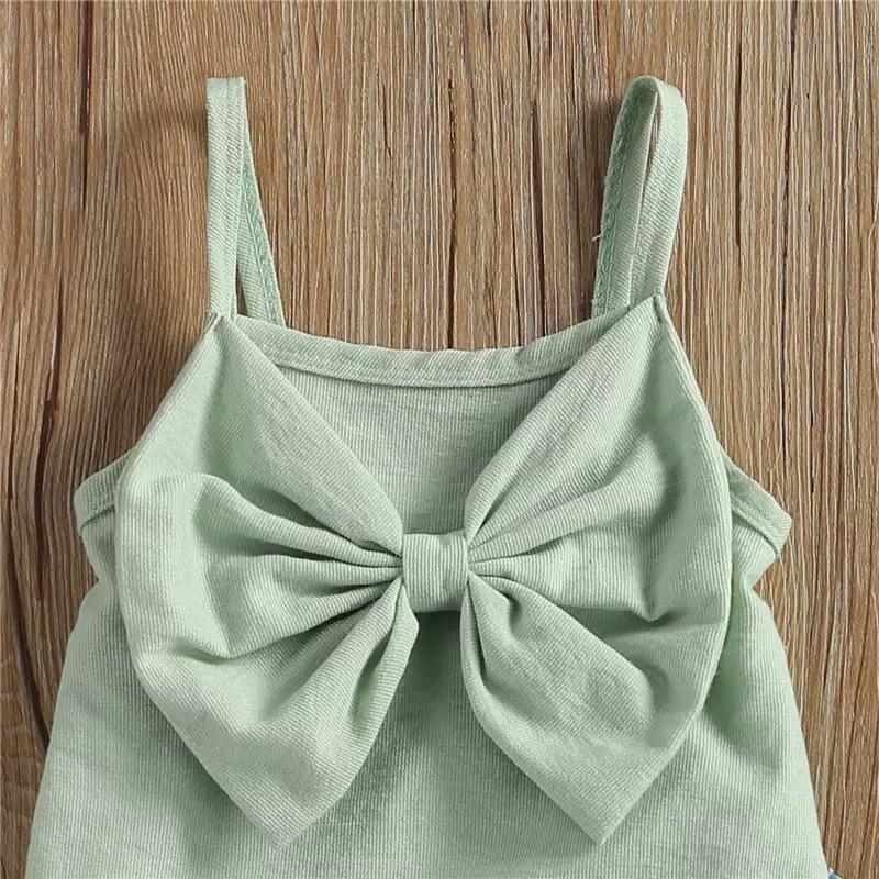 Toddler Girl Bowknot Cami Top & Pearl Jeans Children's Clothing - PrettyKid