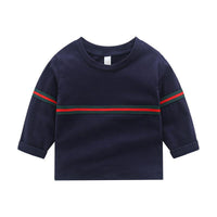 Striped Long Sleeve T-shirt for Children Boy - PrettyKid