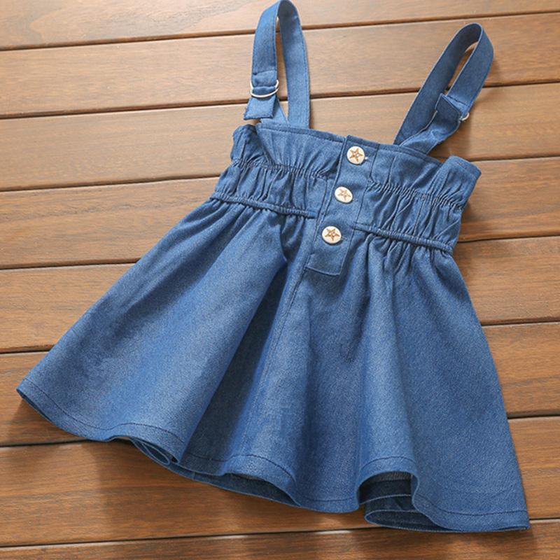 2-piece Solid Lace Blouse & Dungarees for Toddler Girl - PrettyKid