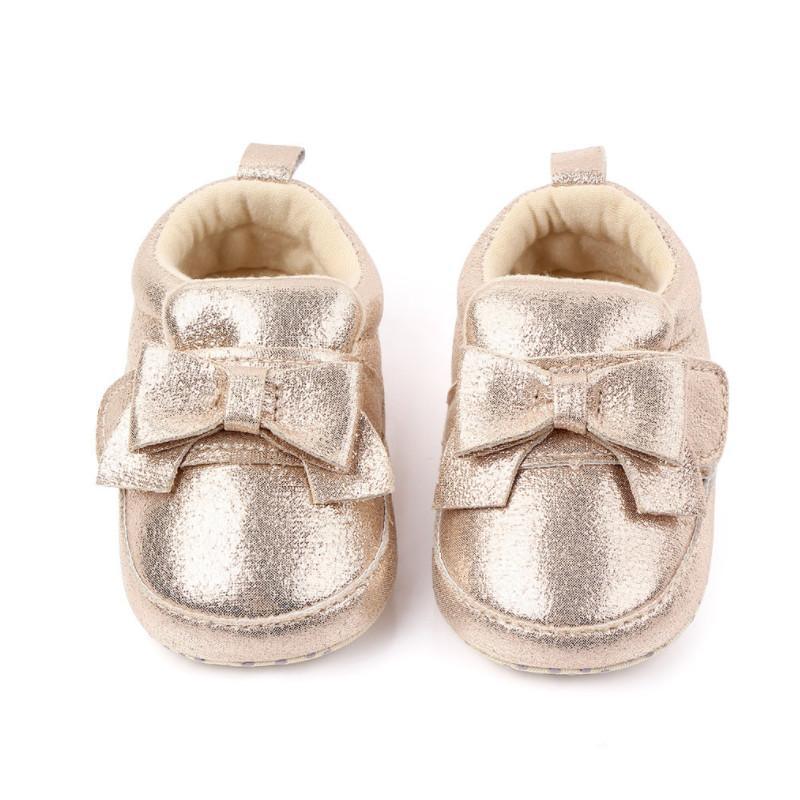 Bow Velcro soft sole baby shoe - PrettyKid