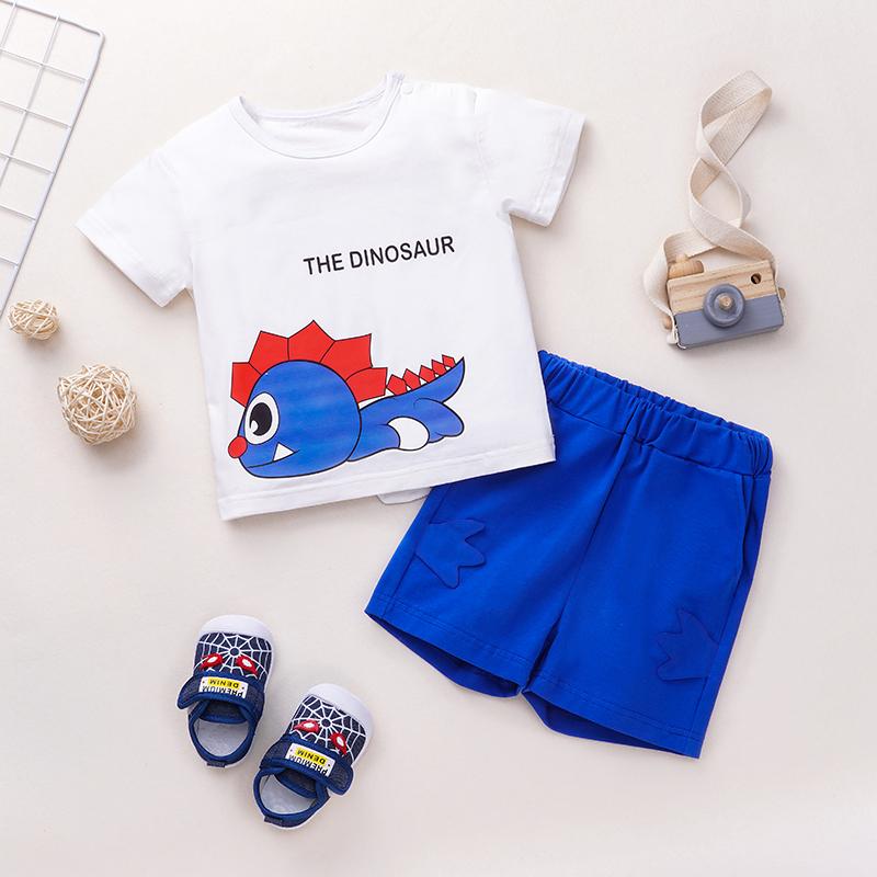 Toddler Boy 2pcs Dinosaur T-shirt & Shorts - PrettyKid
