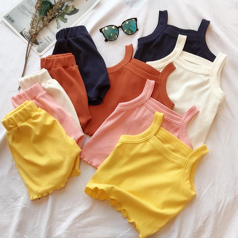 Solid Tank Top and Shorts Set - PrettyKid