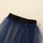 Wholesale Kids Girls Autumn Denim shirt dress &mesh skirt Two Piece Set in Bulk - PrettyKid