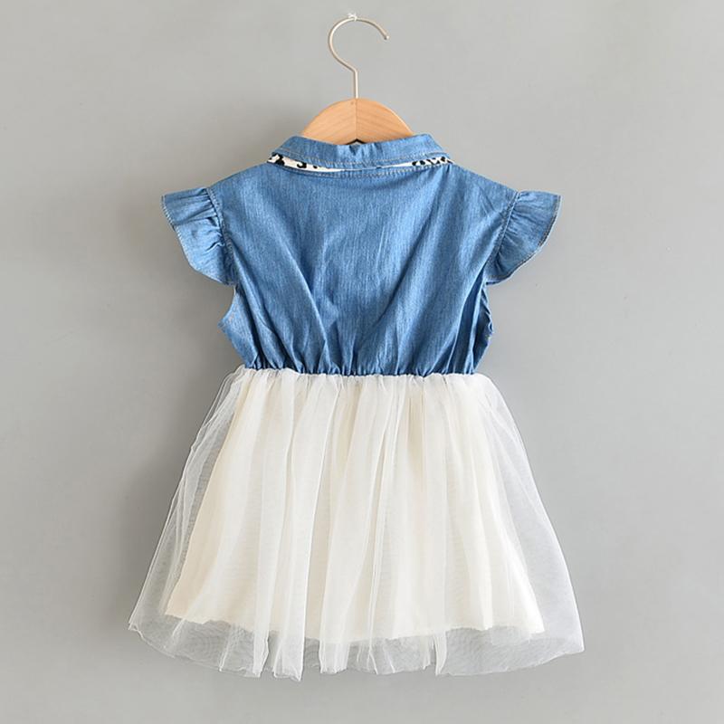 Ruffle Patchwork Tulle Dress for Toddler Girl Wholesale children's clothing - PrettyKid