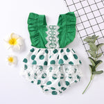 Baby Girl Polka Dot Lace Trim Stitching Bodysuit Wholesale Baby Onesies - PrettyKid