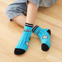 5-piece Cartoon Knee-High Stockings for Unisex - PrettyKid