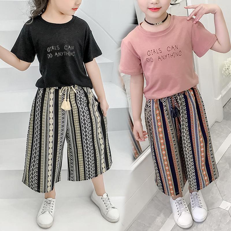 2-piece T-shirt & Ninth Pants for Girl - PrettyKid