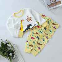 2-piece Dinosaur Pattern Pajamas Sets for Children Boy - PrettyKid