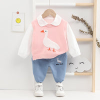 3-piece Vest & Shirt & Pants for Toddler Girl - PrettyKid