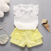 2-piece Ruffle Short Sleeve Shirt & Shorts for Toddler Girl - PrettyKid