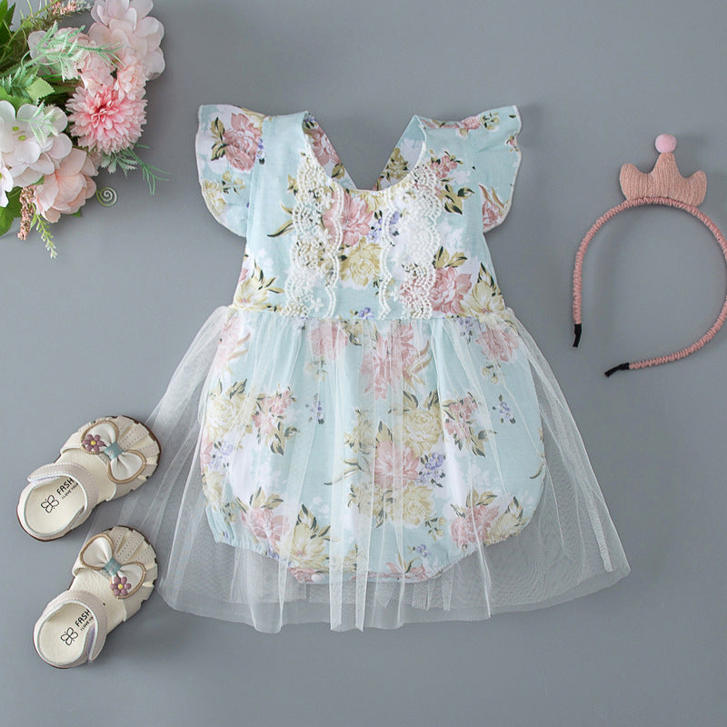 0-12months Baby Dresses Girl Baby Triangle Romper Dress Baby Girl Dresses Boutique - PrettyKid