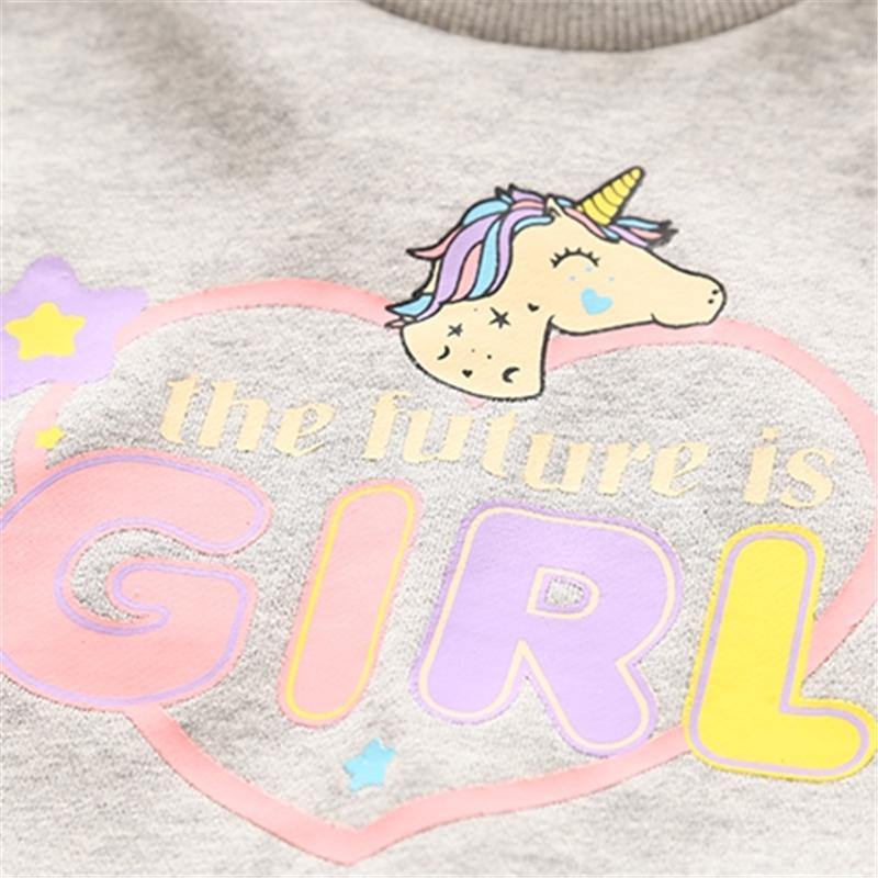 2-piece Unicorn Pattern Sweatshirt & Pants for Girl - PrettyKid