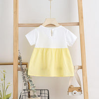 Fashion Color-block Vacation Dress Wholesale children's clothing - PrettyKid