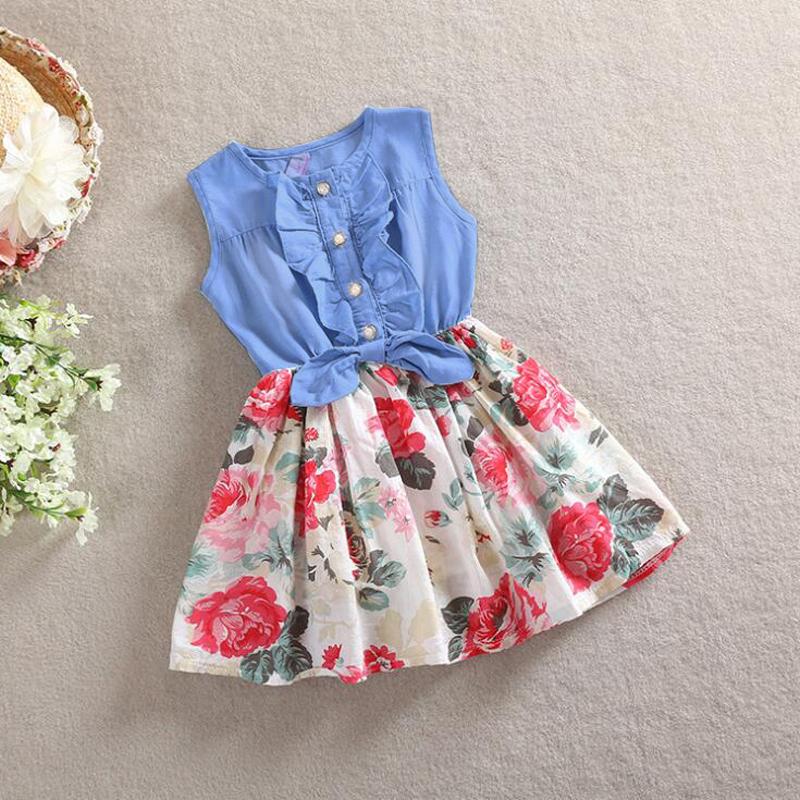Toddler Girl Knee Length Floral Dress - PrettyKid