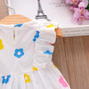 New Born Girl Ruffle Sleeves Candy Flower Dress - PrettyKid