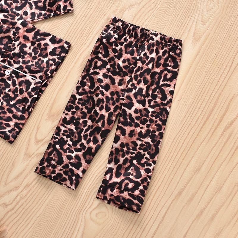 2-piece Leopard Pajamas Sets for Toddler Girl - PrettyKid