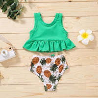 Baby Girl Pineapple Pattern Cute Swimsuit Children's Clothing - PrettyKid