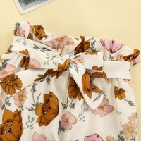 3-piece Romper & Headband & Floral Pants for Baby Girl - PrettyKid