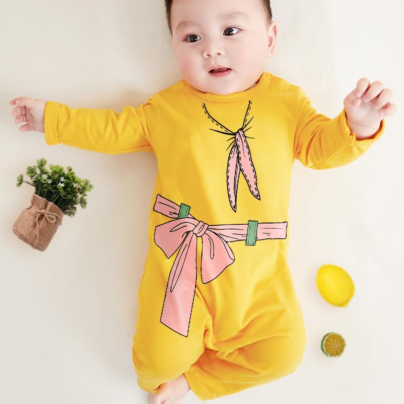 Bowknot Pattern Jumpsuit for Baby - PrettyKid