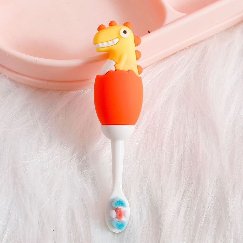 Wholesale Dinosaur Shaped Silicone Toothbrush in Bulk - PrettyKid