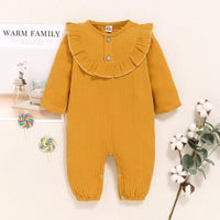 2-piece Long-sleeve Ruffled Jumpsuit Children's Clothing - PrettyKid