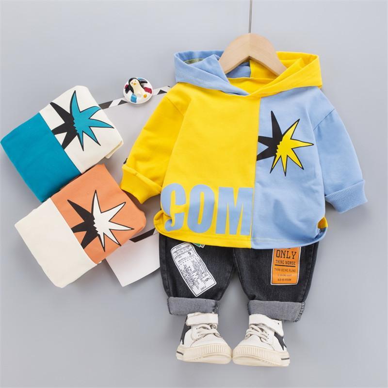 2-piece Letter Pattern Hoodie & Pants for Children Boy - PrettyKid