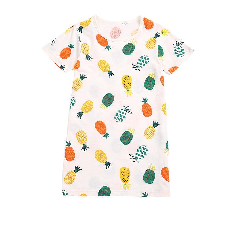 Pineapple Pattern Pajamas Dress for Girl - PrettyKid