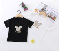 Grow Girl Mickey Mouse Pattern T-shirt - PrettyKid