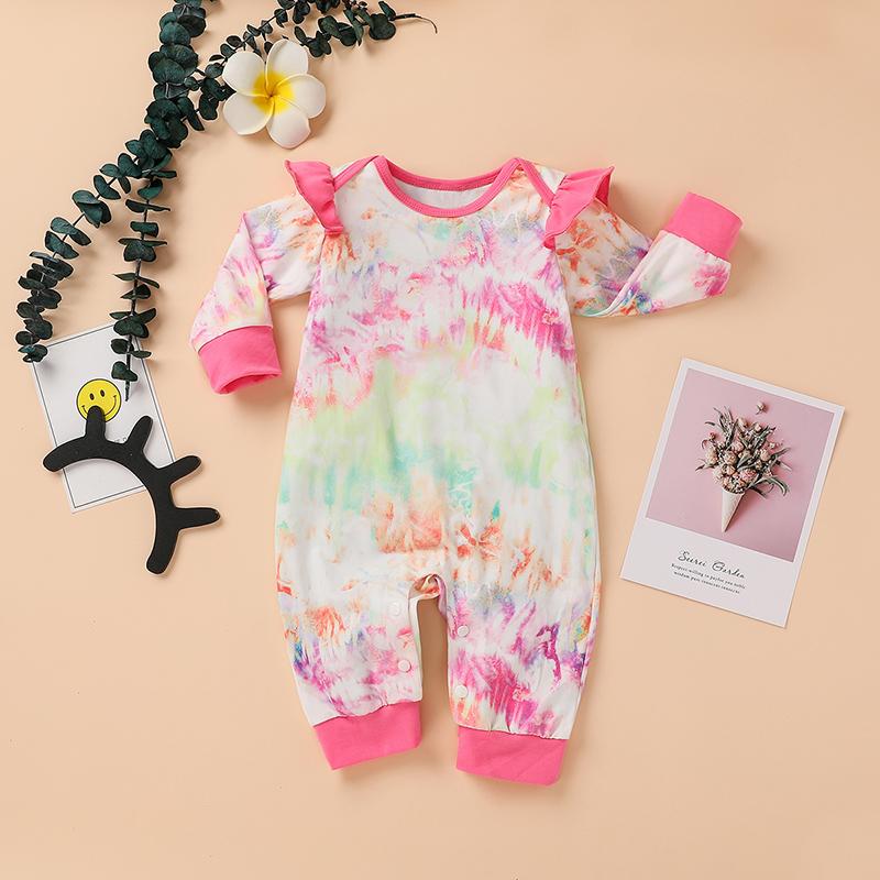 Tie Dye Jumpsuit for Baby Girl Wholesale children's clothing - PrettyKid