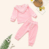 Polka Dot Ruffled Sweatshirt and Pants Set Wholesale children's clothing - PrettyKid