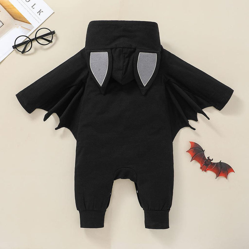 Baby Boys Cartoon Bat Halloween Long Sleeve Jumpsuit Wholesale Baby Clothes Vendors - PrettyKid