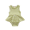 6-24months Baby Onesies Striped Skirt Hem Romper Wholesale Baby Clothes - PrettyKid