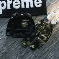 2-piece Camouflage Sweatshirts & Pants for Children Boy - PrettyKid