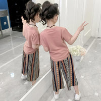 2-piece T-shirt & Ninth Pants for Girl - PrettyKid